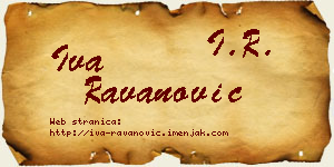 Iva Ravanović vizit kartica